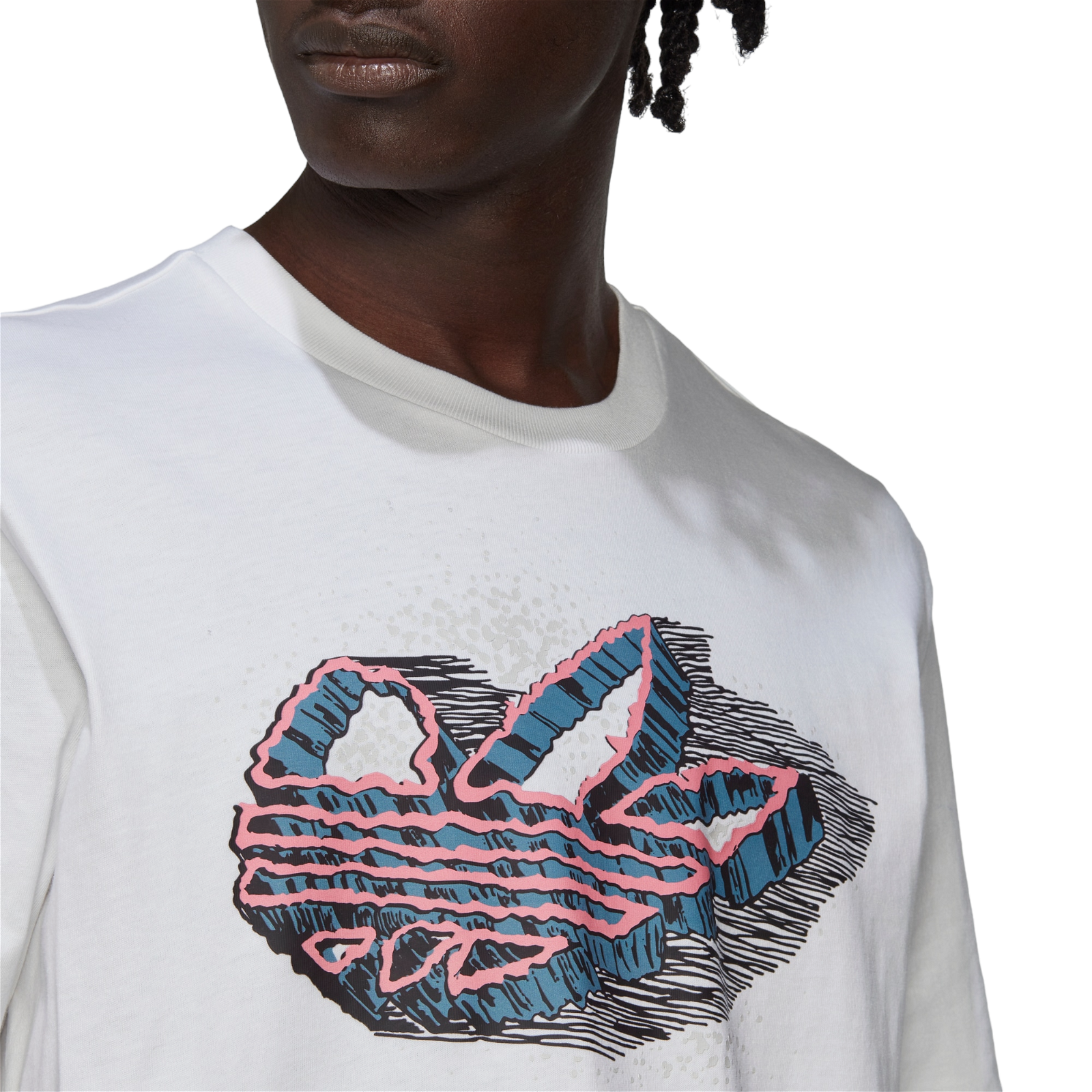 adidas Originals Rekive Speed Trefoil Graphic T-Shirt - White - ViaductClothing -  -  