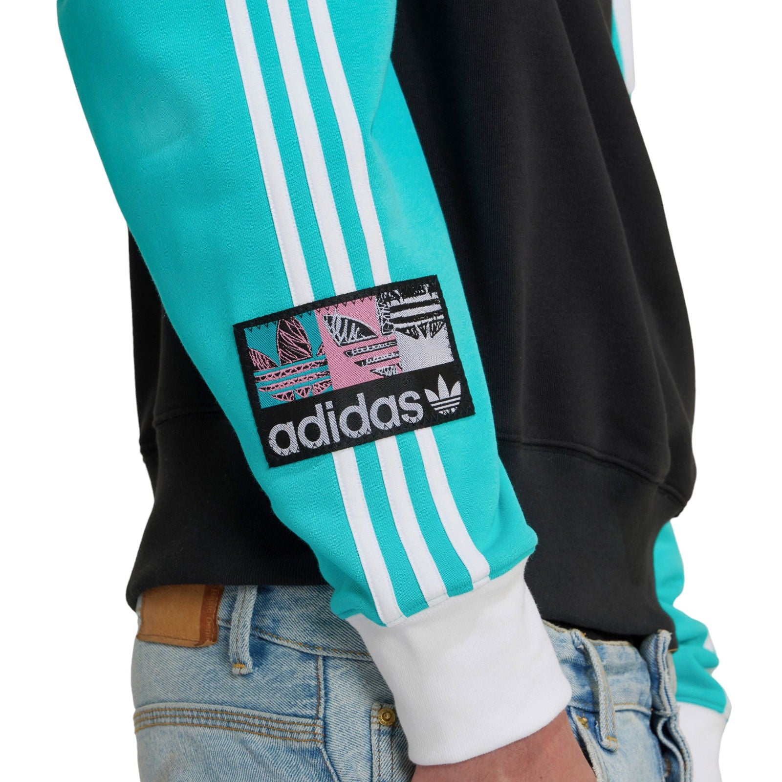 adidas Originals Retro Crew Sweatshirt (Gender Neutral) - Black - ViaductClothing -  -  