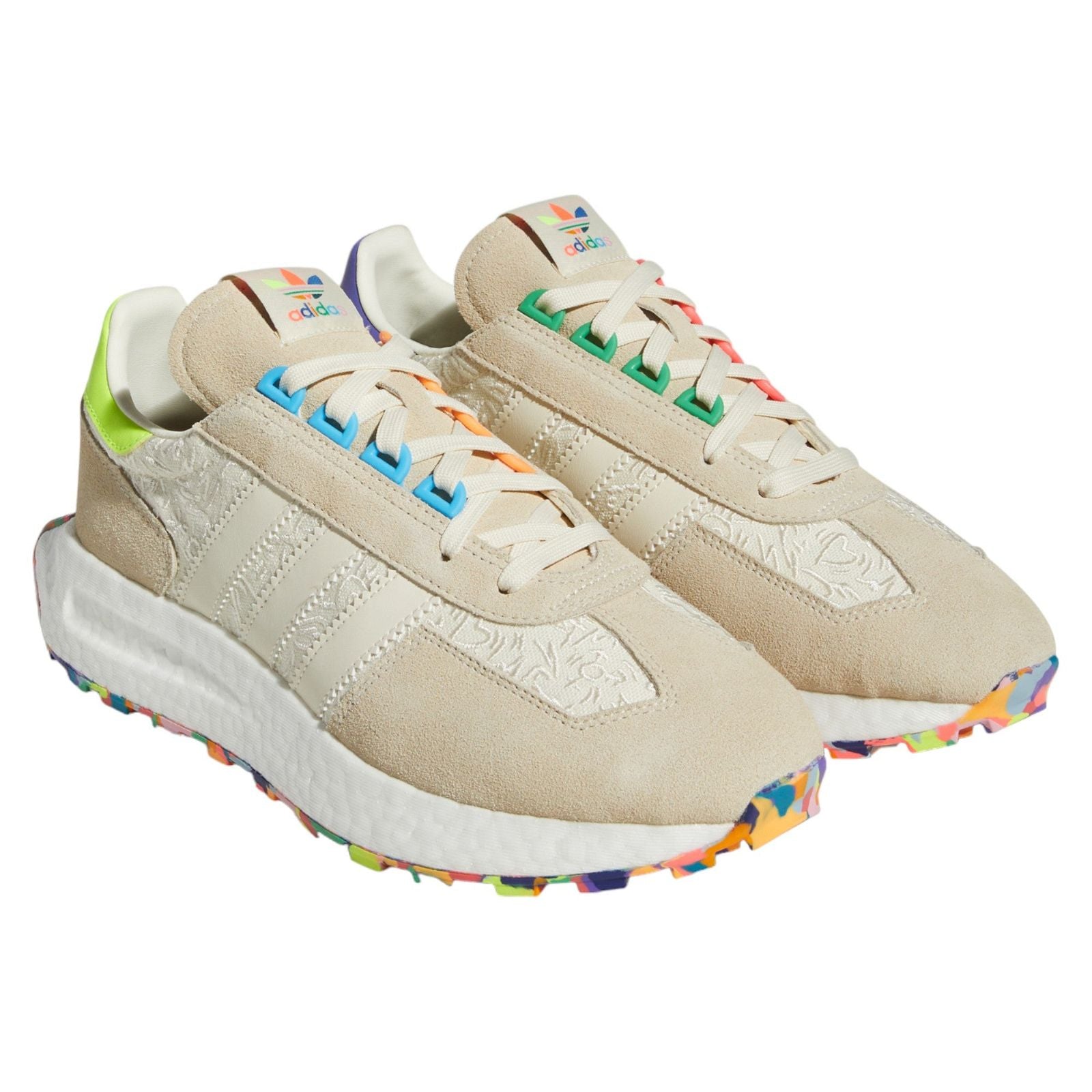 adidas Originals Retropy E5 Pride Shoes - Cream White Purple - ViaductClothing -  -  