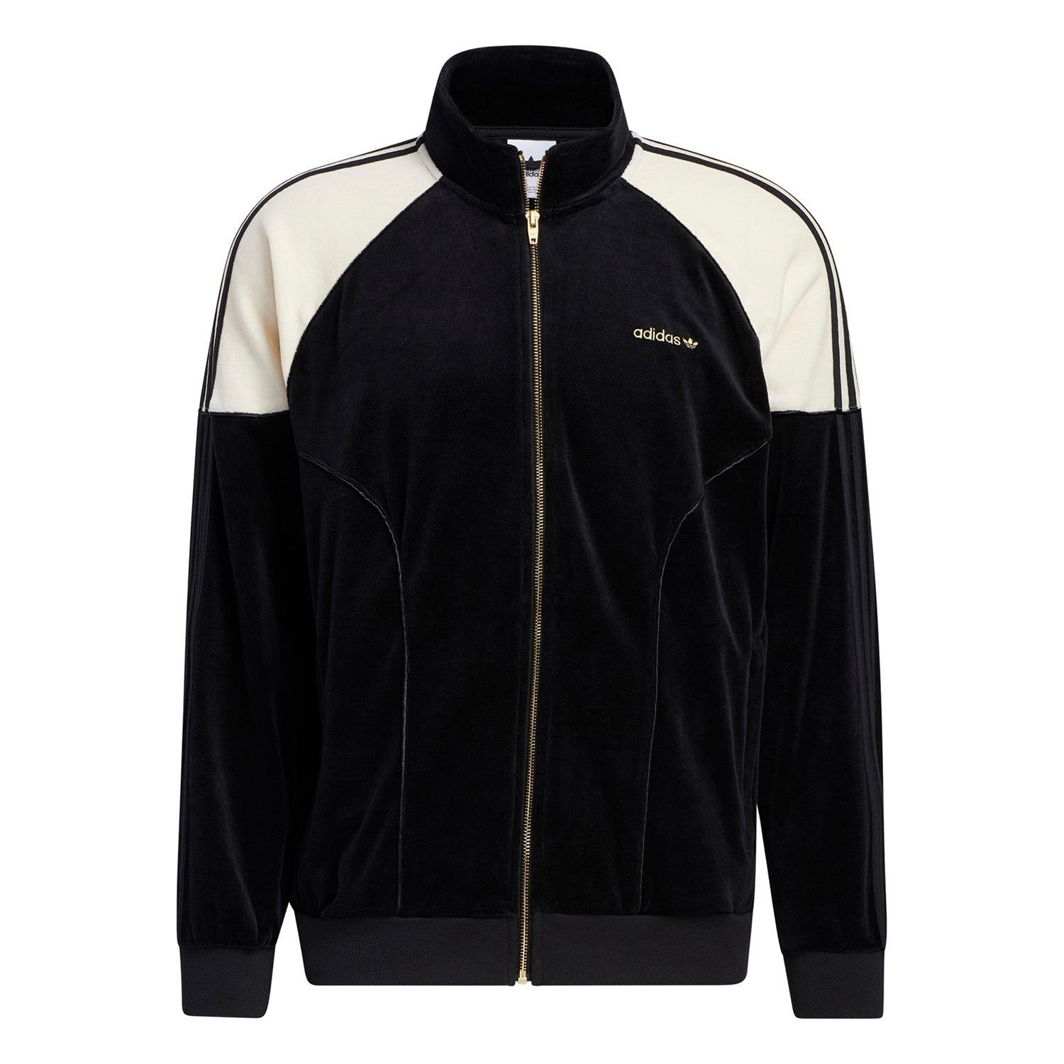 adidas Originals SPRT Firebird Velour Track Top - Black - ViaductClothing -  -  
