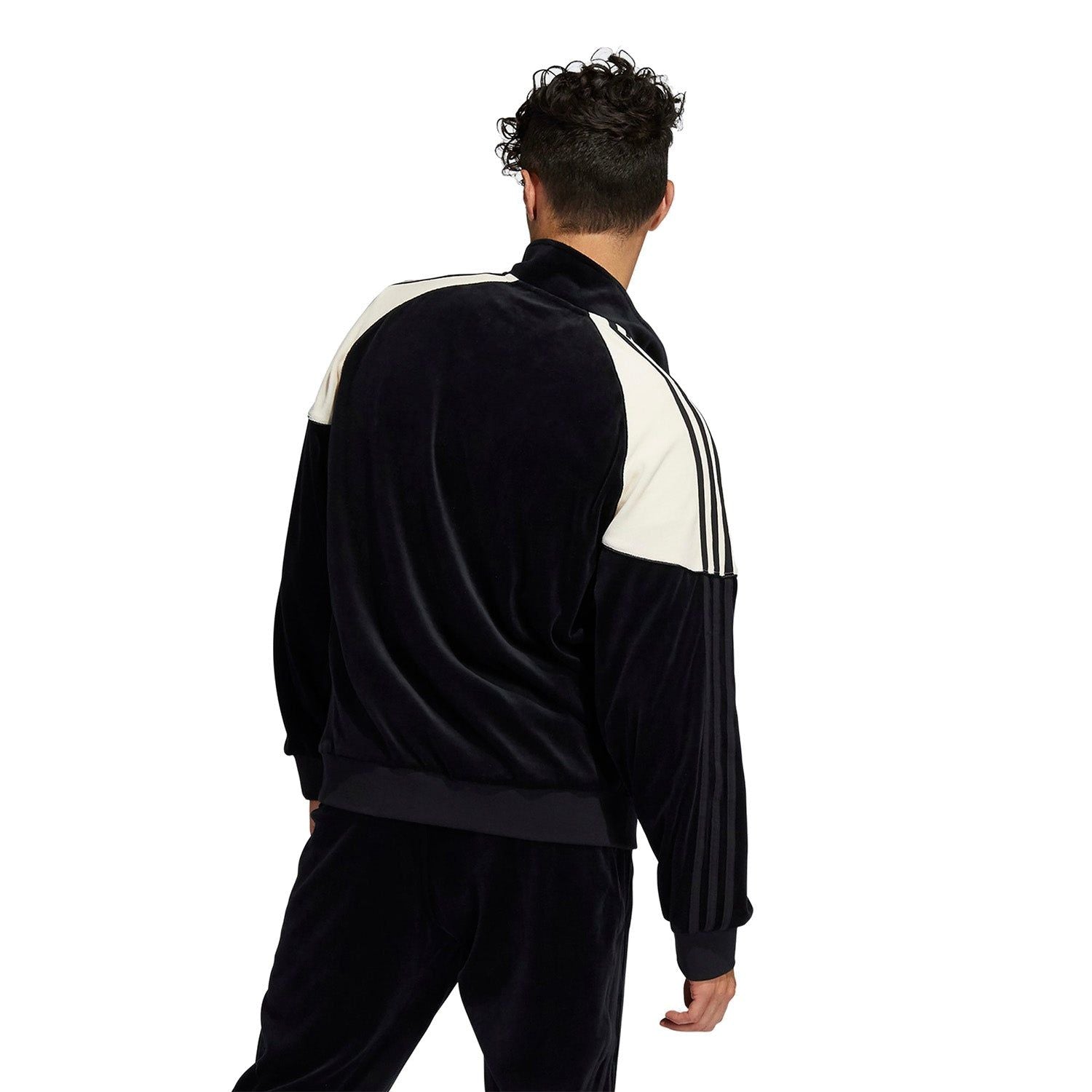 adidas Originals SPRT Firebird Velour Track Top - Black - ViaductClothing -  -  