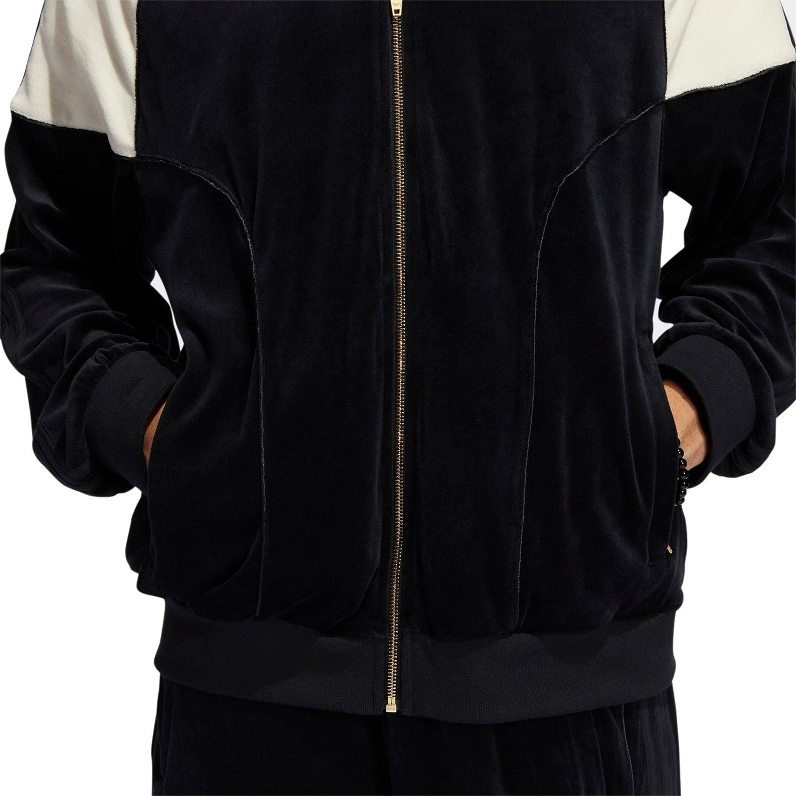 adidas Originals SPRT Firebird Velour Track Top - Black - ViaductClothing -  -  