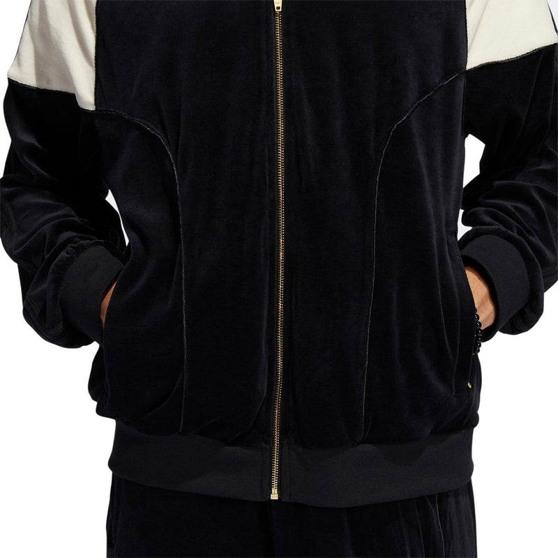 adidas Originals SPRT Firebird Velour Track Top Black H31244 ViaductClothing