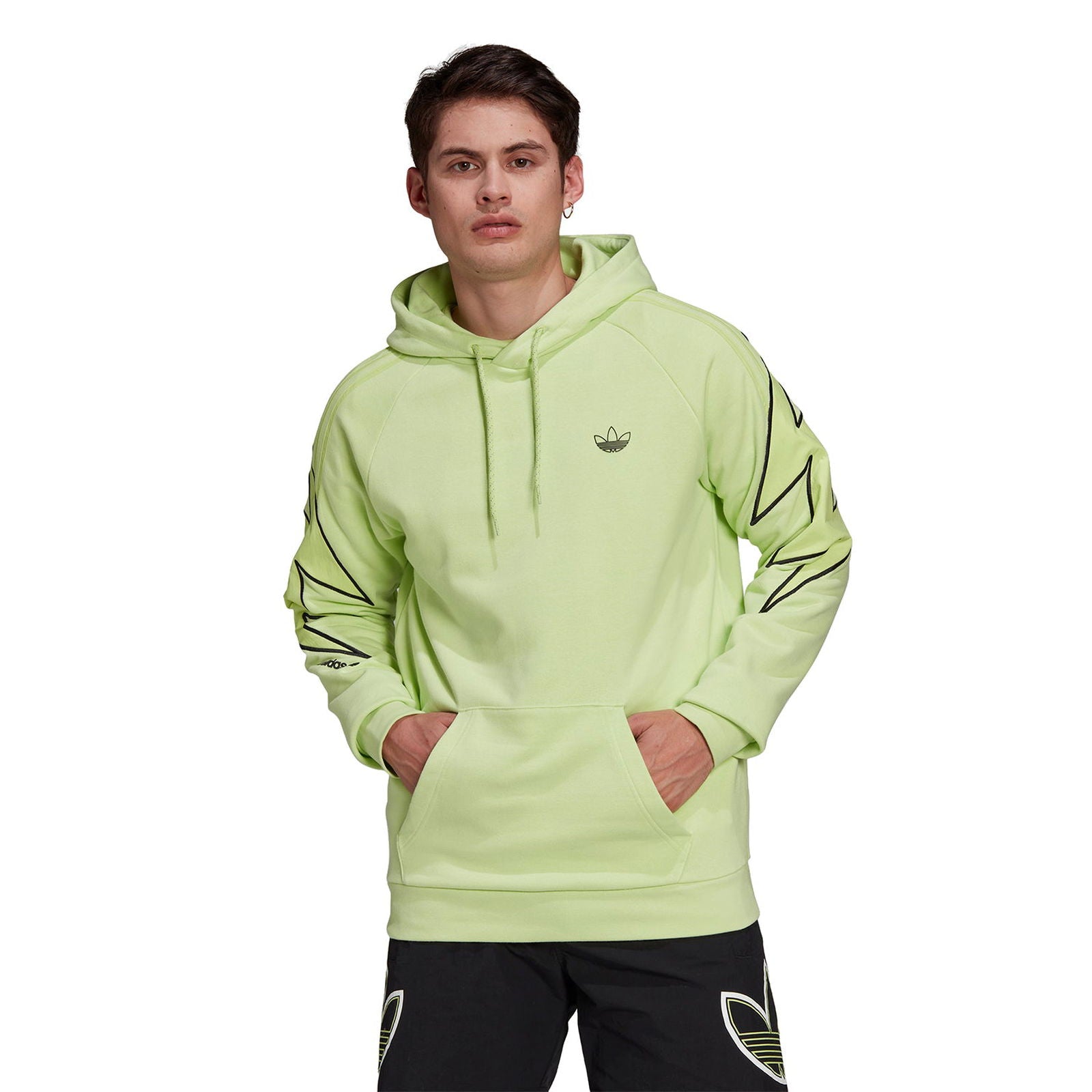 adidas Originals SPRT Lightning Hoodie - Pulse Lime - ViaductClothing -  -  