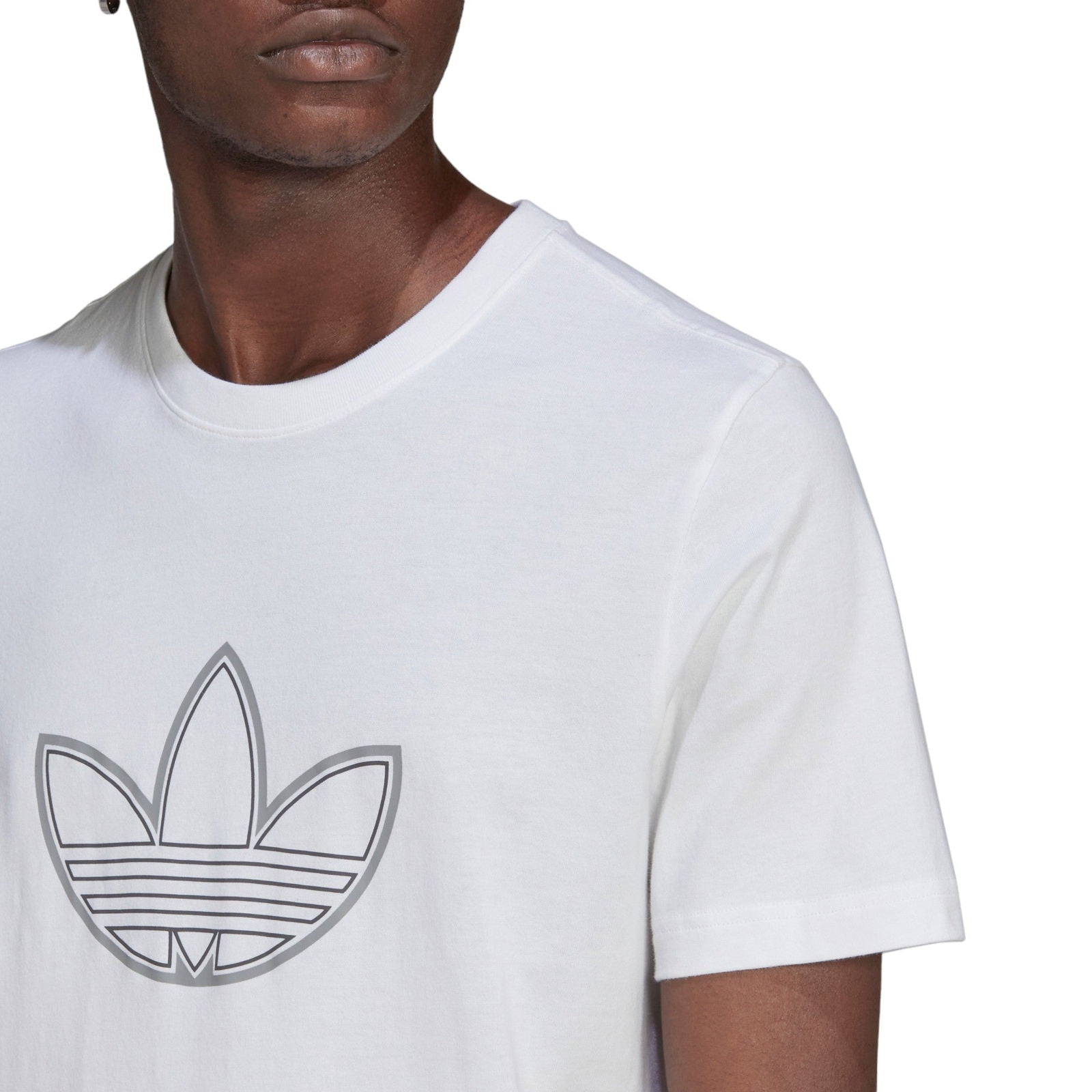 adidas Originals SPRT Outline Logo Tee - White - ViaductClothing -  -  