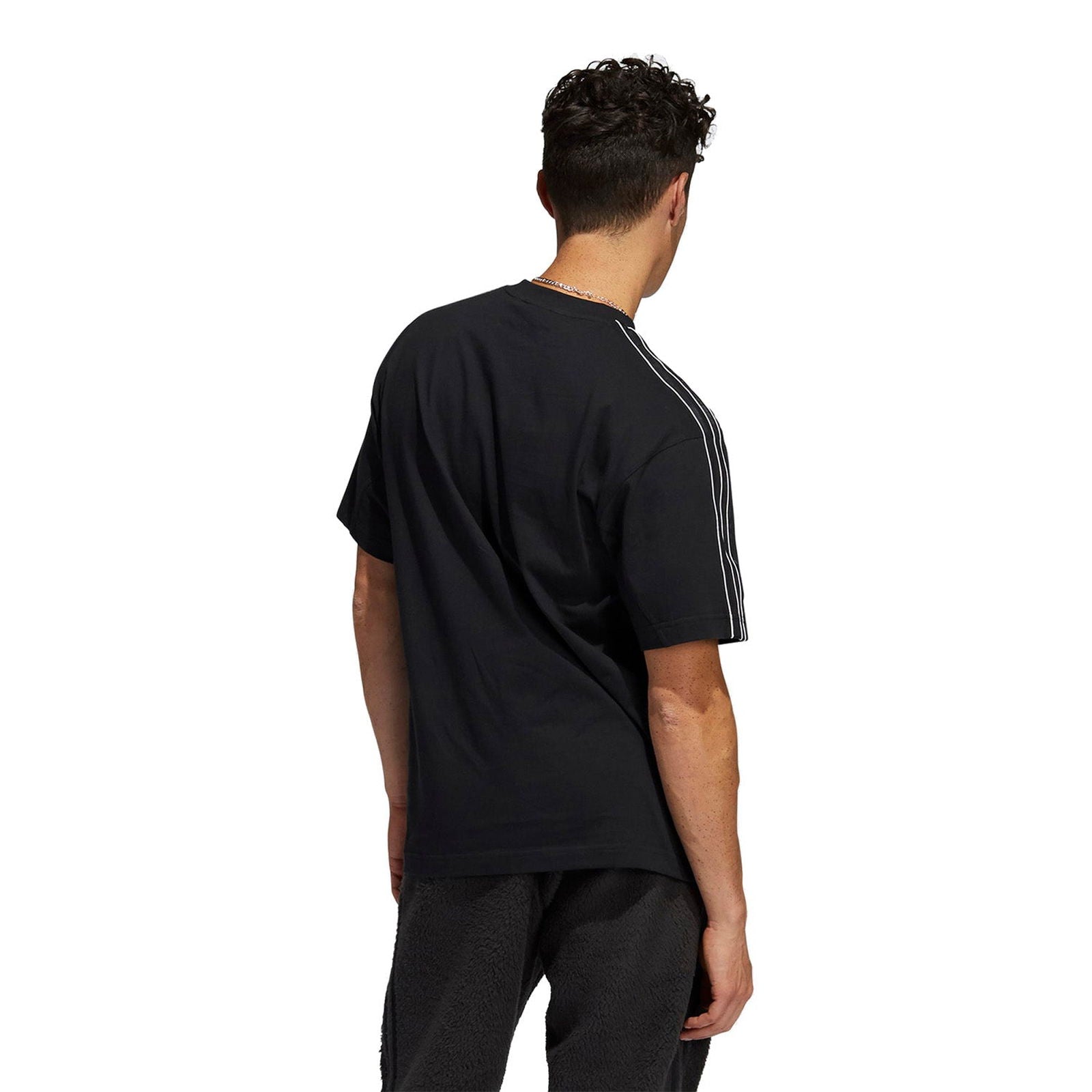 adidas Originals SPRT Shadow 3-Stripes Tee - Black - ViaductClothing -  -  