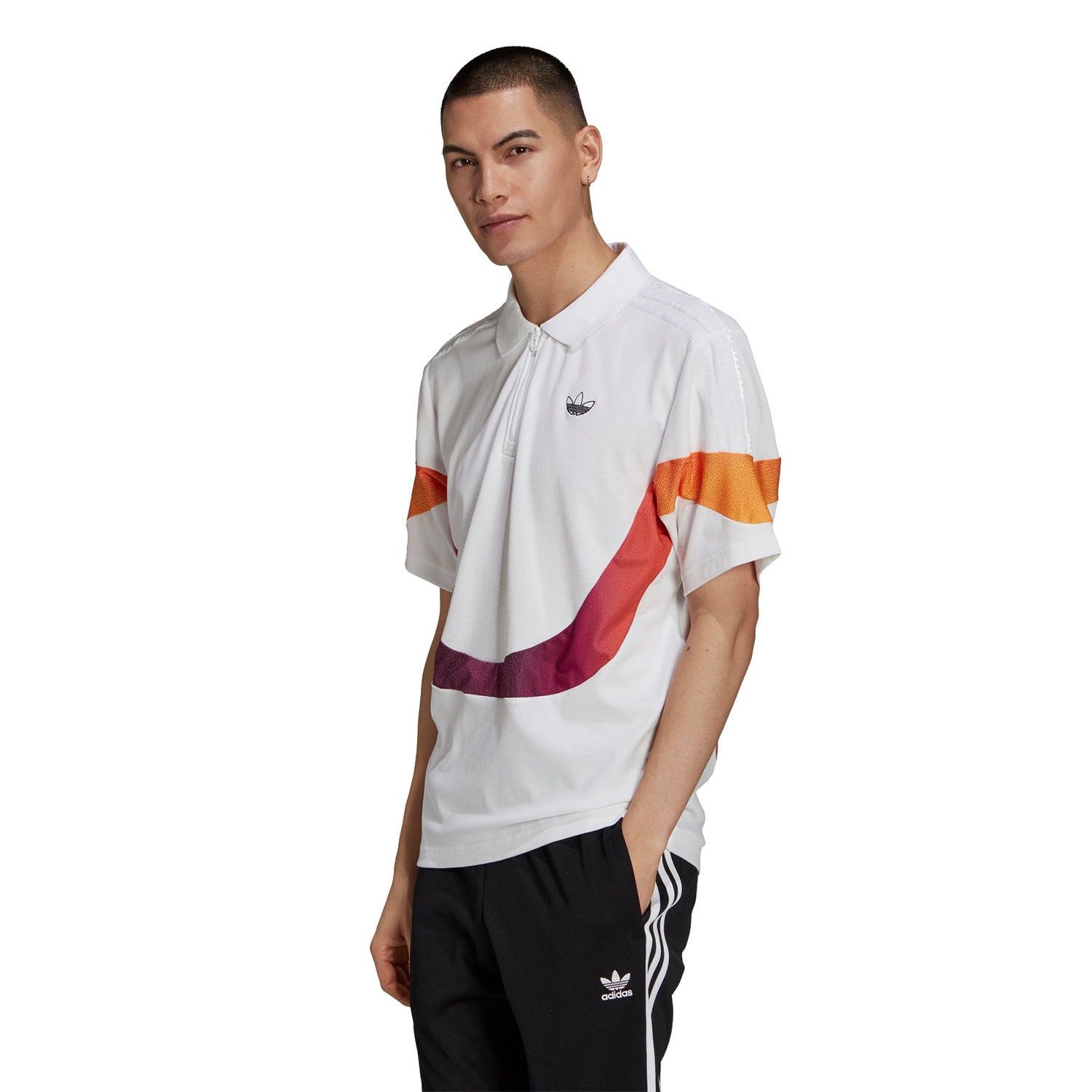 adidas Originals SPRT Supersport Polo Shirt - White - ViaductClothing -  -  