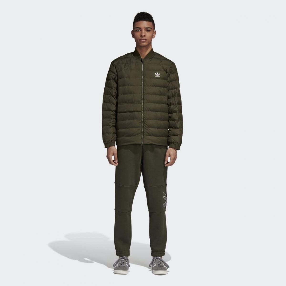 adidas Originals SST Superstar Outdoor Down Jacket - Night Cargo Green - ViaductClothing -  -  