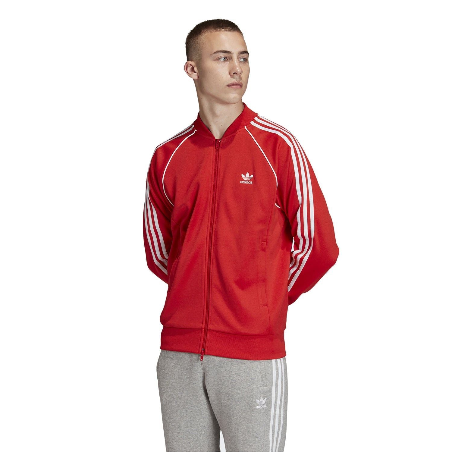 adidas Originals SST Superstar Track Jacket - Lush Red - ViaductClothing -  -  