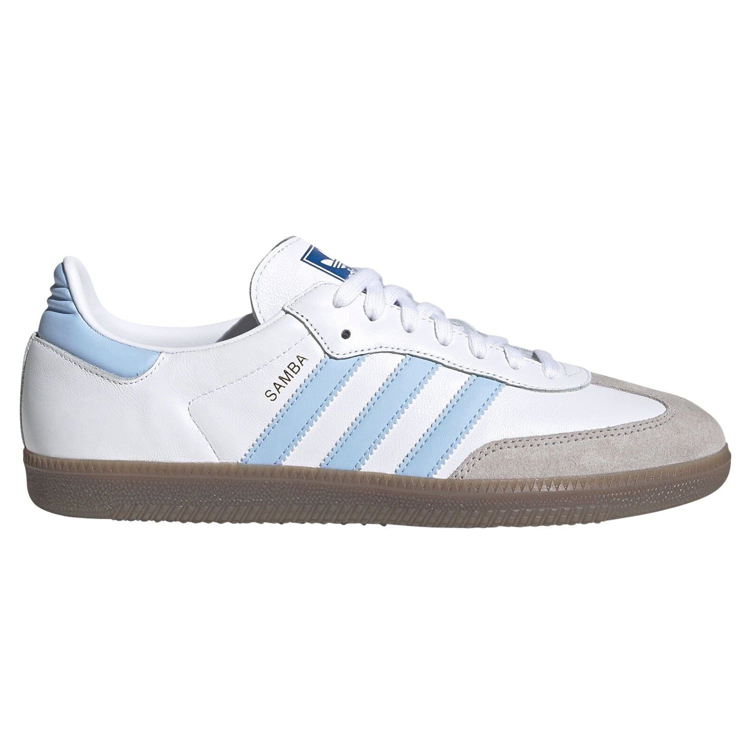 adidas Originals Samba OG Trainers - White & Sky Blue - ViaductClothing -  -  