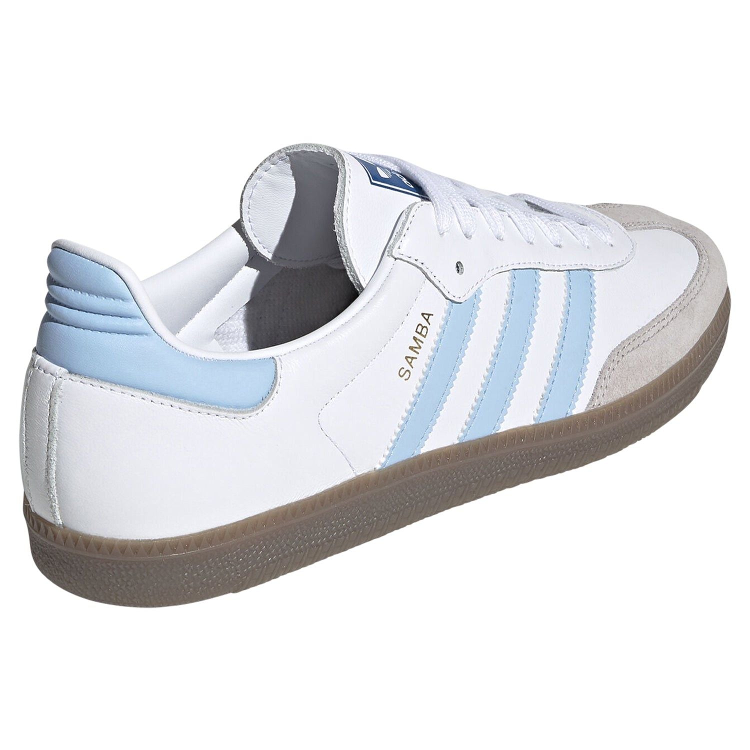 adidas Originals Samba OG Trainers - White & Sky Blue - ViaductClothing -  -  