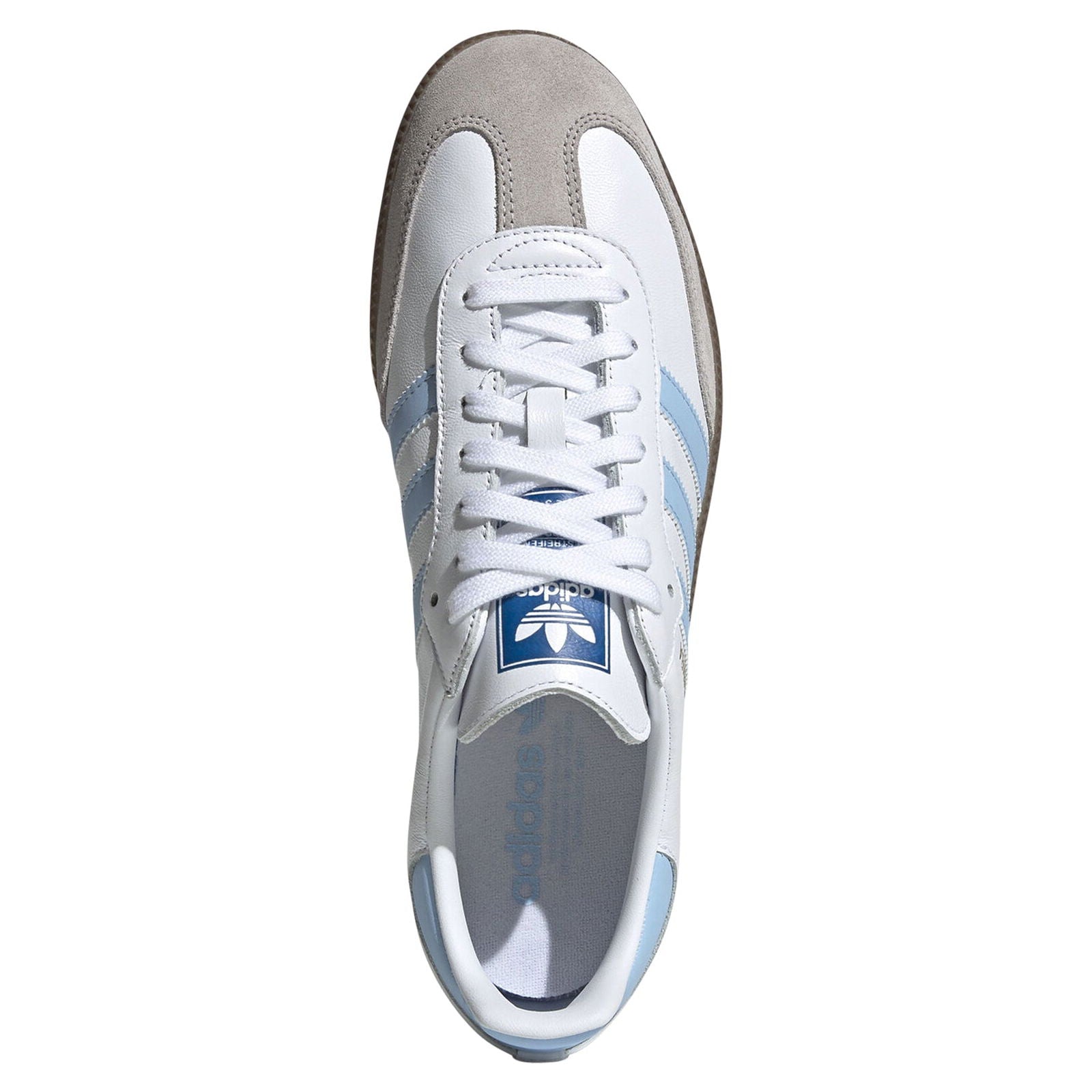adidas Originals Samba OG Trainers - White & Sky Blue - ViaductClothing -  -  