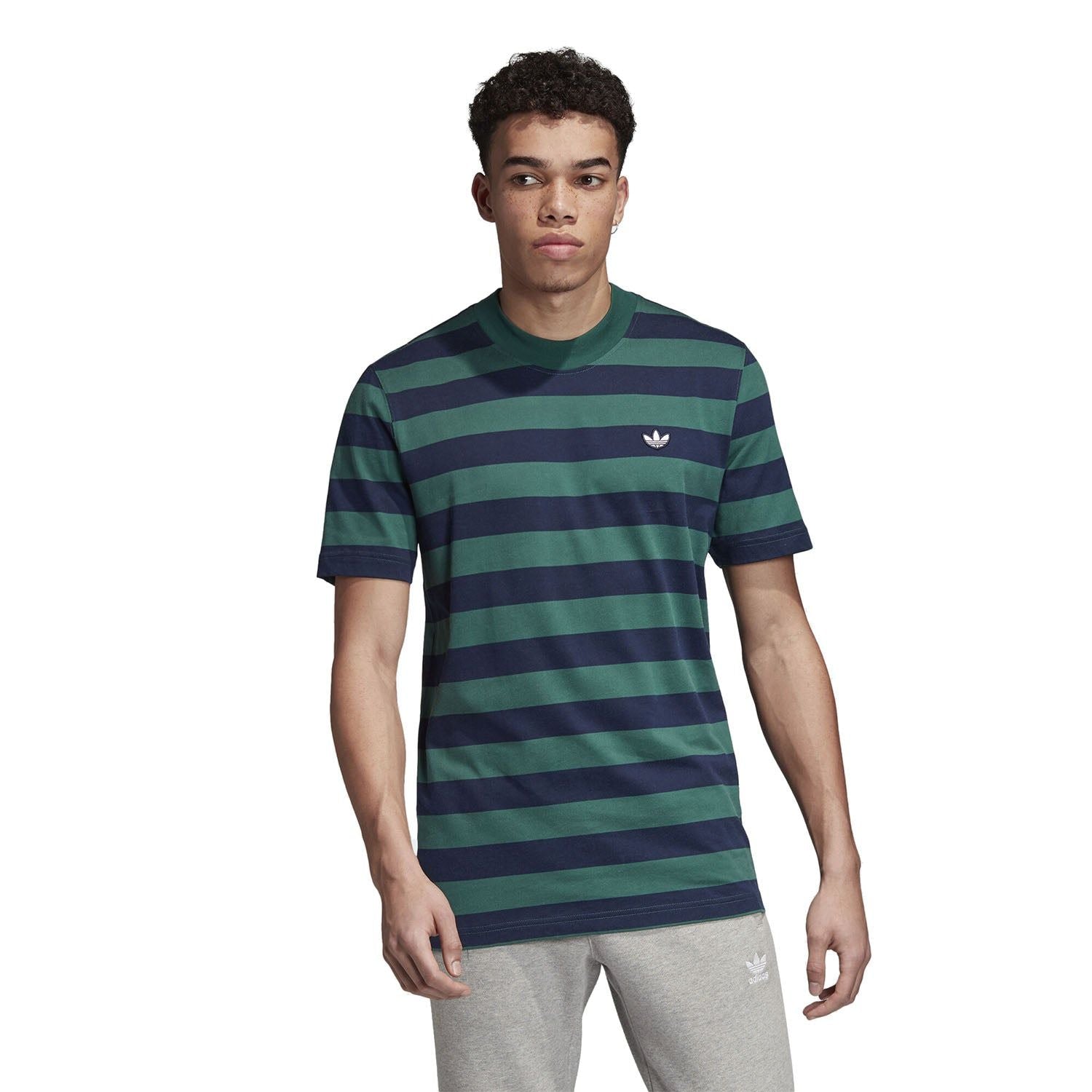 adidas Originals Samstag Colorblock Tee - Green & Blue - ViaductClothing -  -  