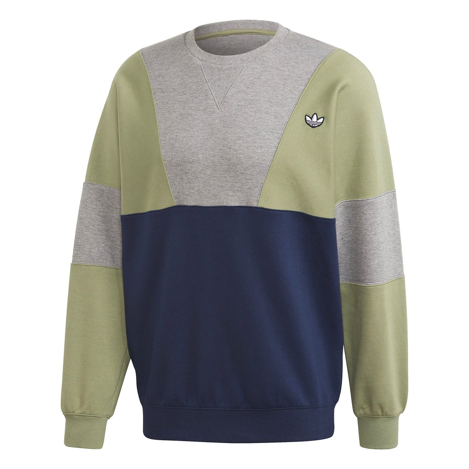 adidas Originals Samstag Crew Sweatshirt - Navy, Grey & Green - ViaductClothing -  -  