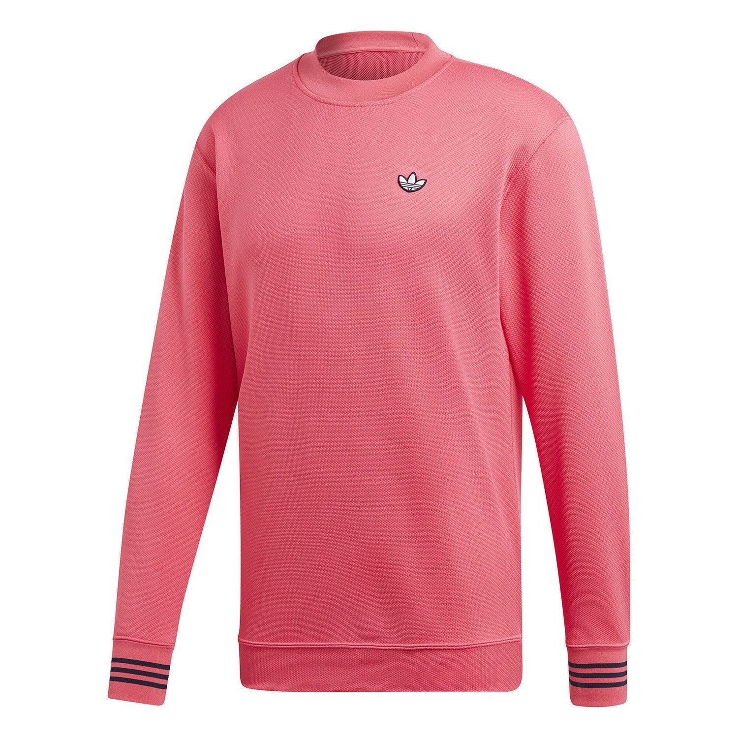adidas Originals Samstag Pique Crew Sweat - Real Pink - ViaductClothing -  -  