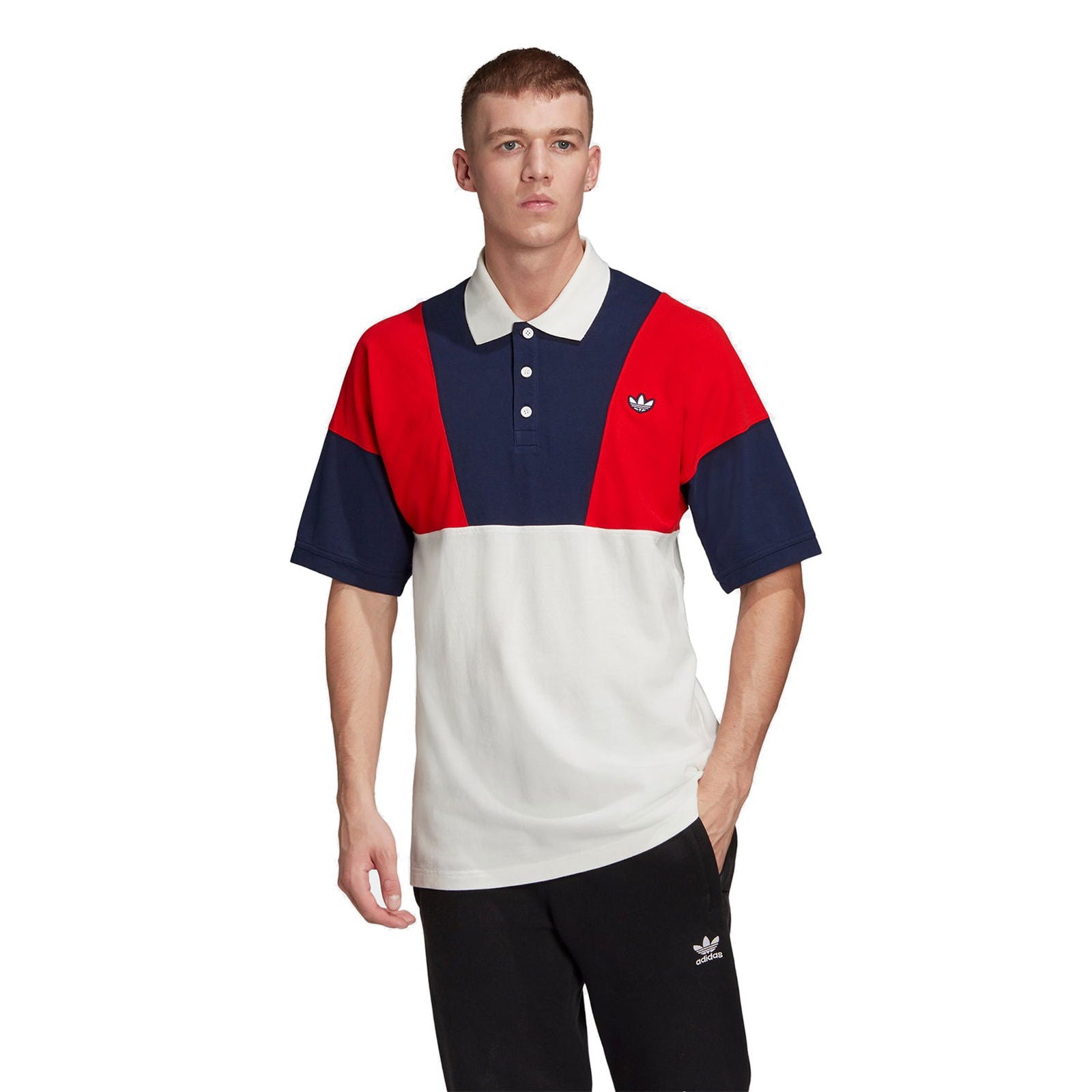 adidas Originals Samstag Polo Shirt - Red - ViaductClothing -  -  