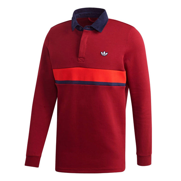 adidas Originals Samstag Rugby Top - Collegiate Burgundy - ViaductClothing -  -  