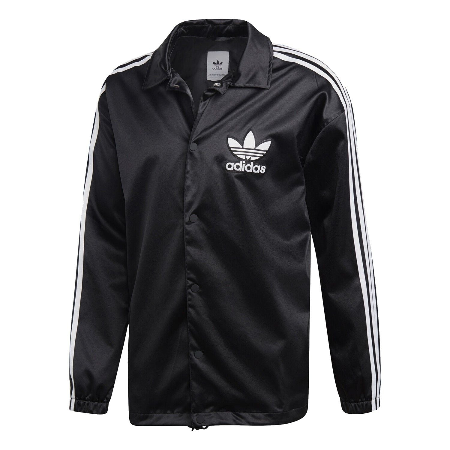 adidas Originals Satin Coach Jacket - Black - ViaductClothing -  -  
