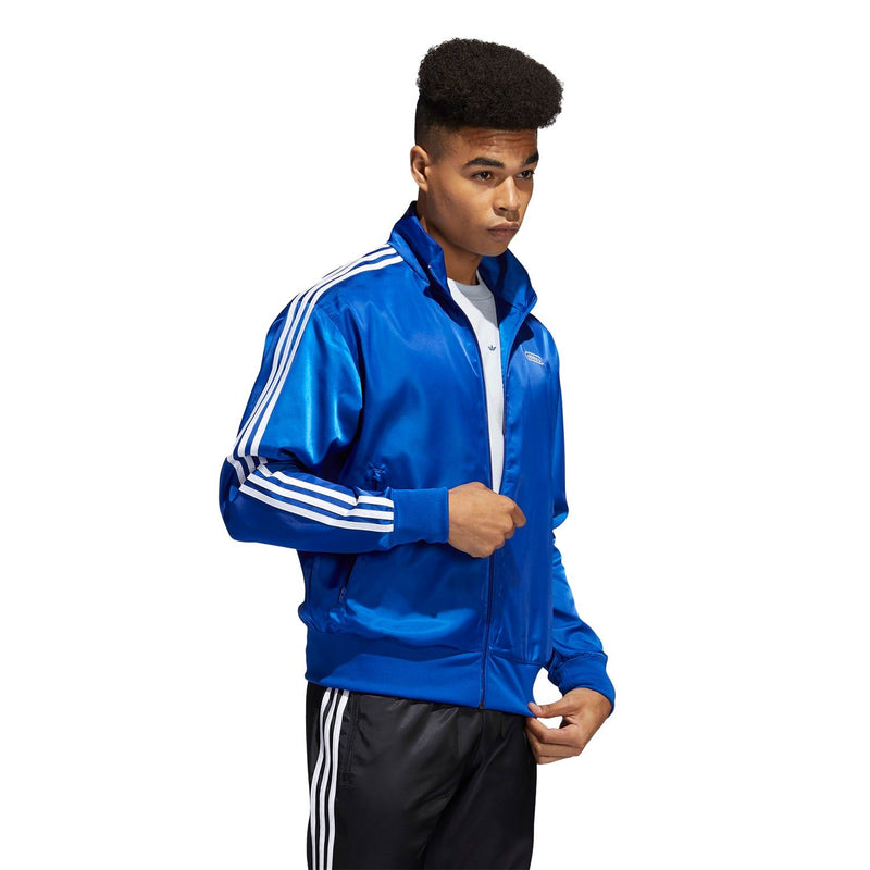 Blue adidas track jacket clearance