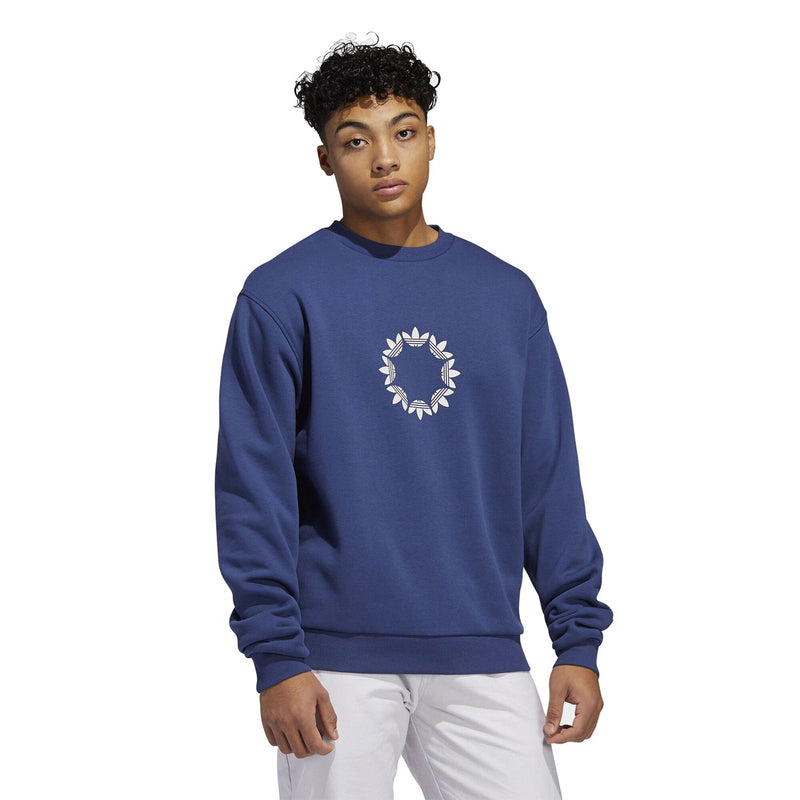 adidas Originals Skateboarding Pinwheel Crew Sweatshirt Navy ViaductClothing
