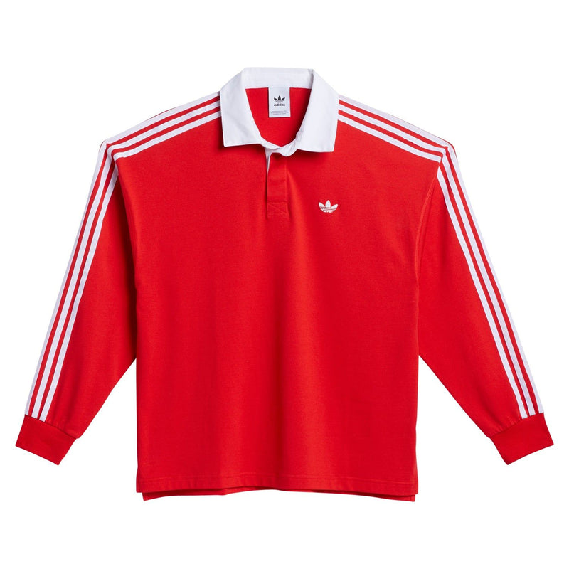 adidas Originals Solid Rugby Jersey - Red - ViaductClothing -  -  