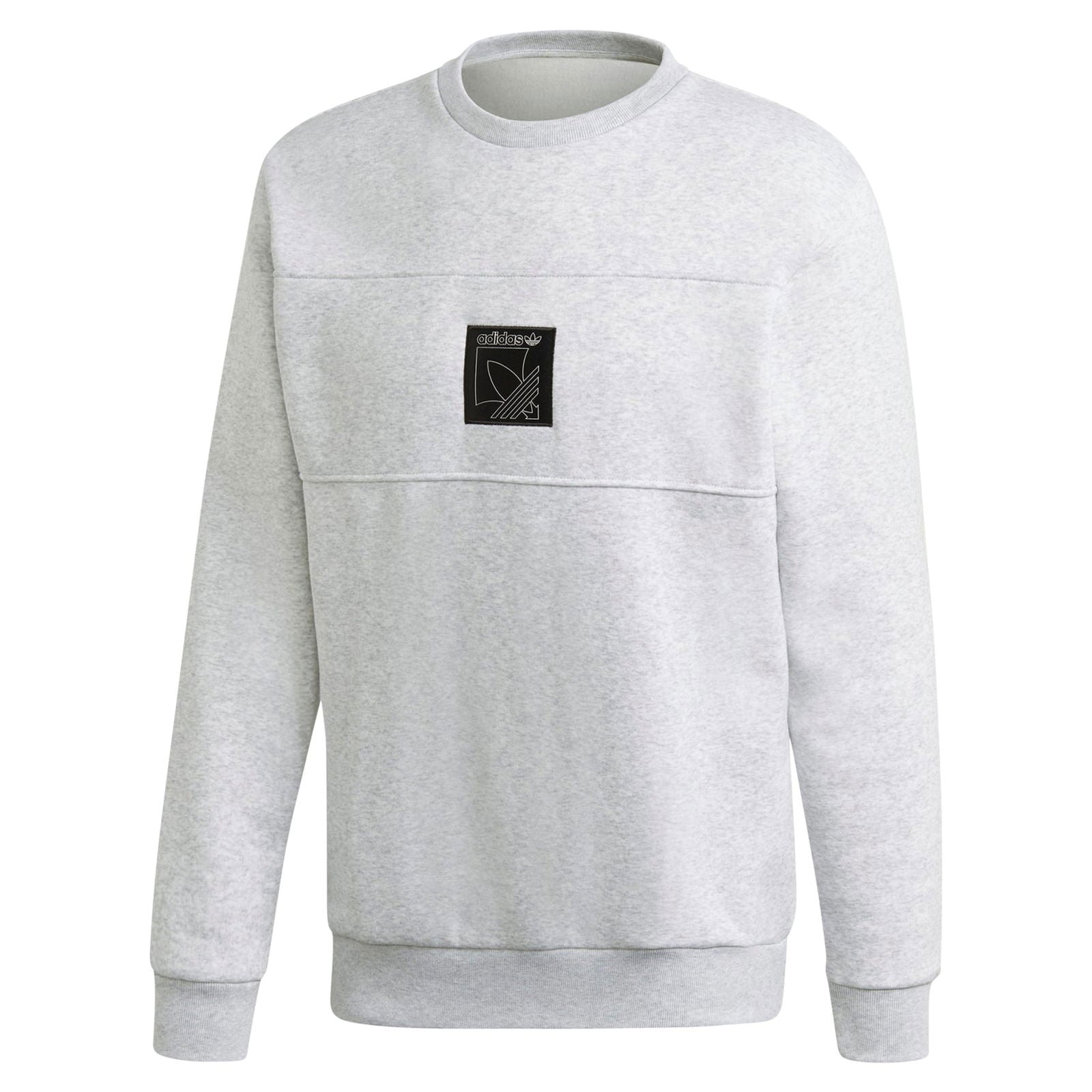 adidas Originals Spirit Icon Crew Sweatshirt - Light Grey Heather - ViaductClothing -  -  