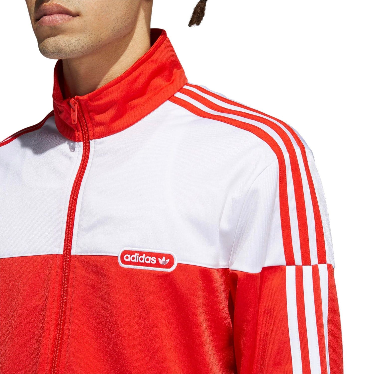 adidas Originals Split Firebird Track Top - Red - ViaductClothing -  -  