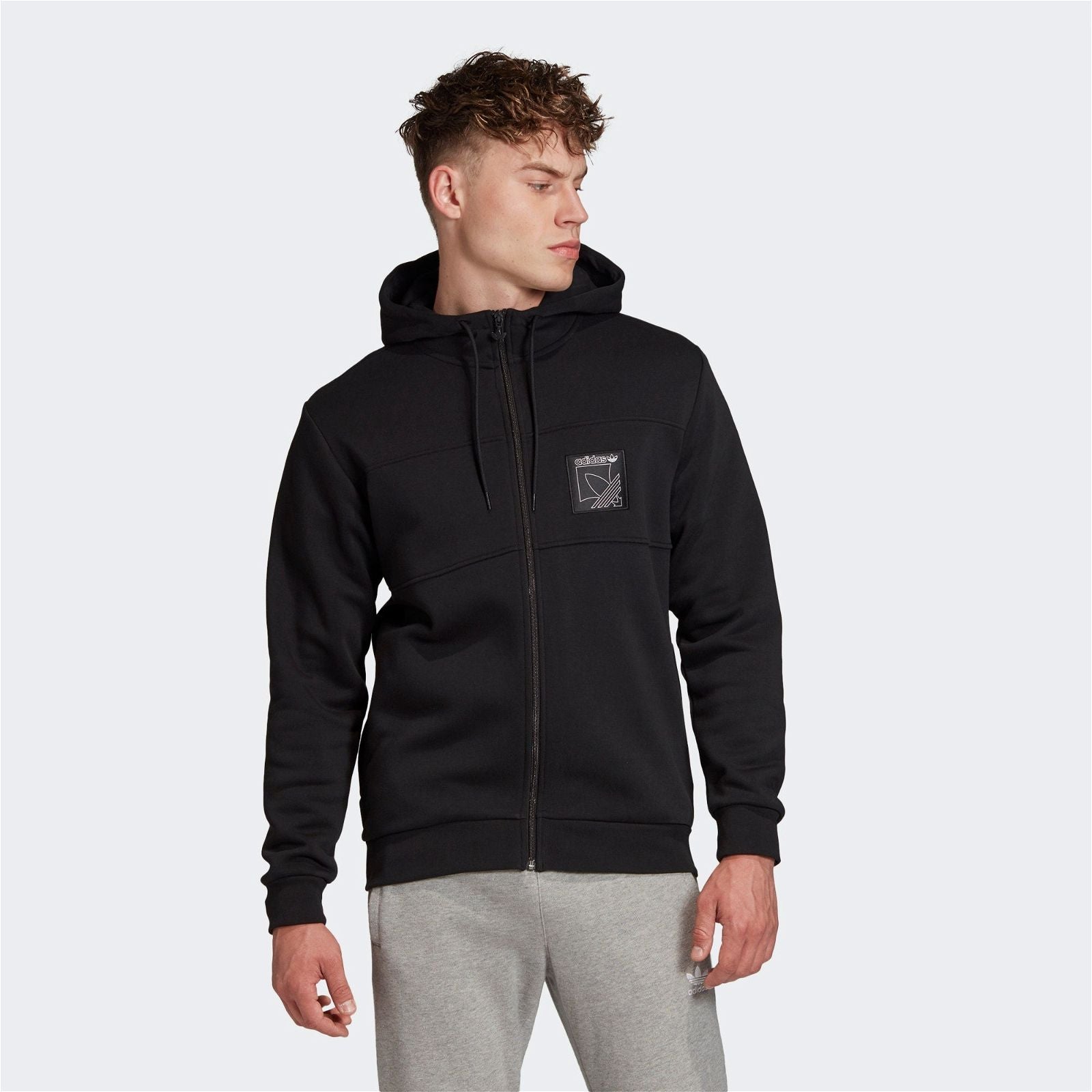 adidas Originals Sport Icon Full Zip Hoodie - Black - ViaductClothing -  -  