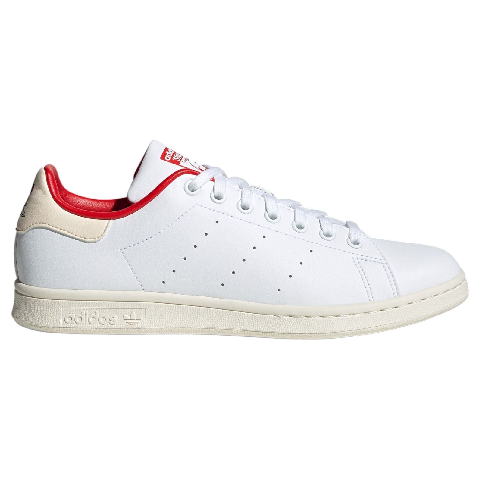 adidas Originals Stan Smith Candy Cane Christmas Shoes - White Red - ViaductClothing -  -  
