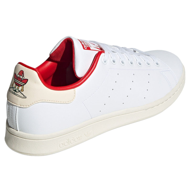 adidas Originals Stan Smith Candy Cane Christmas Shoes - White Red - ViaductClothing -  -  