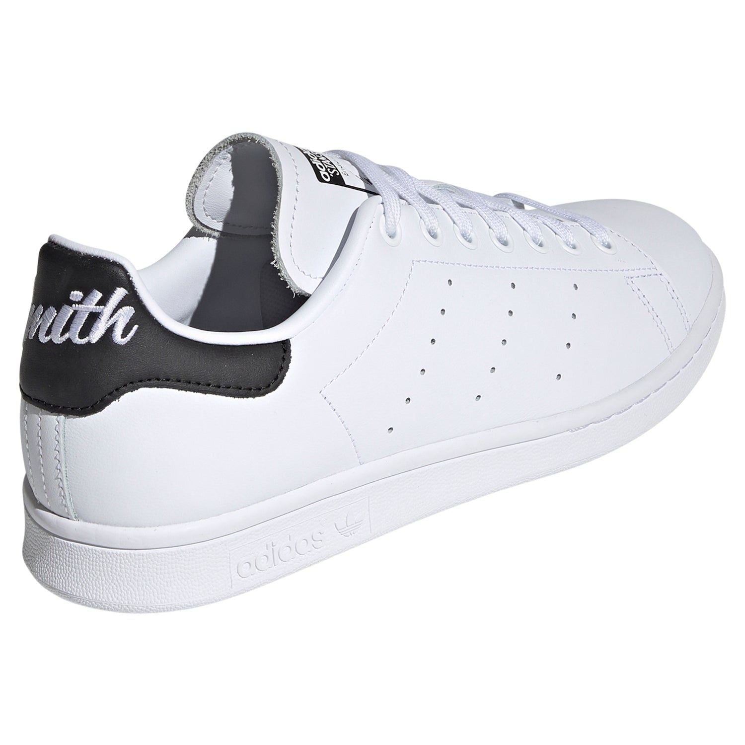 adidas Originals Stan Smith Script Shoes - White & Black - ViaductClothing -  -  