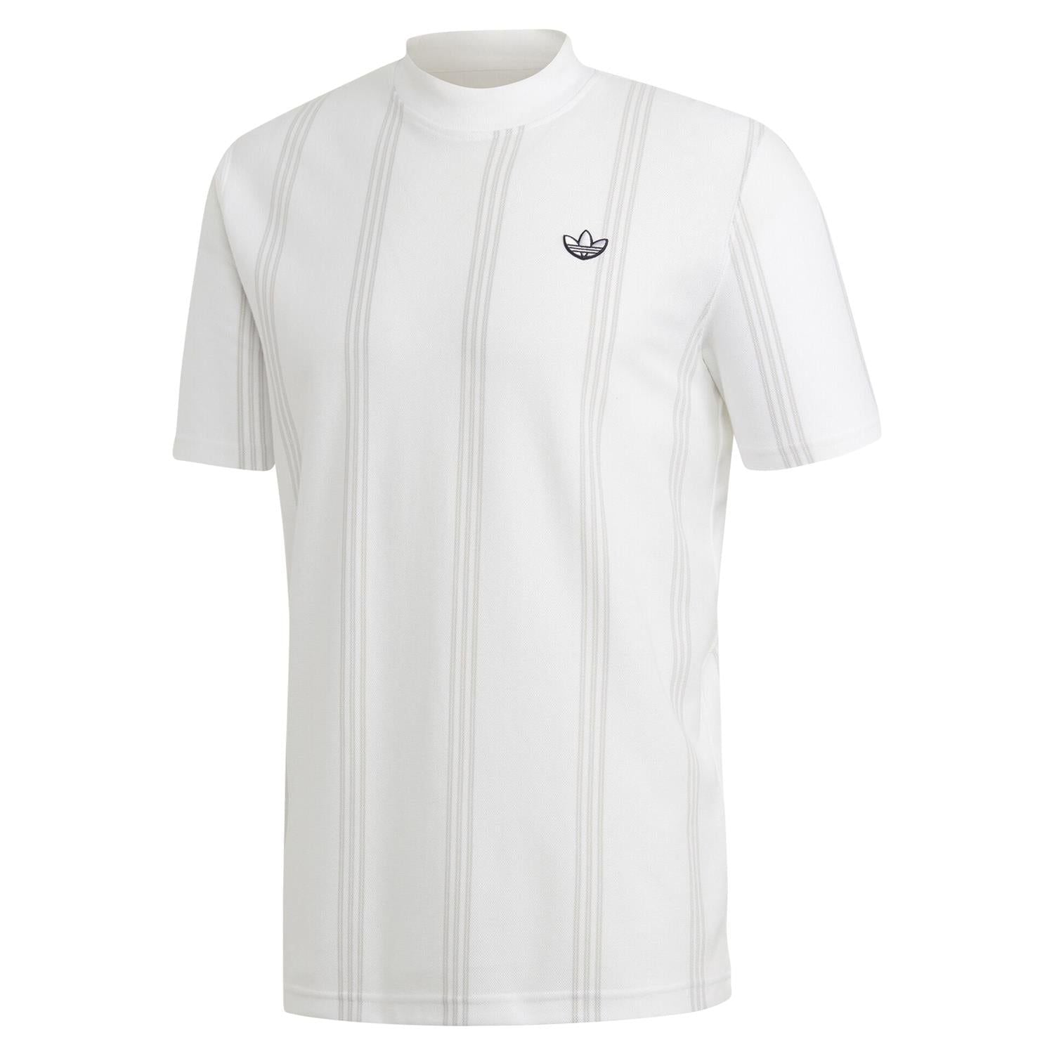 adidas Originals Stand Collar T Shirt - White - ViaductClothing -  -  
