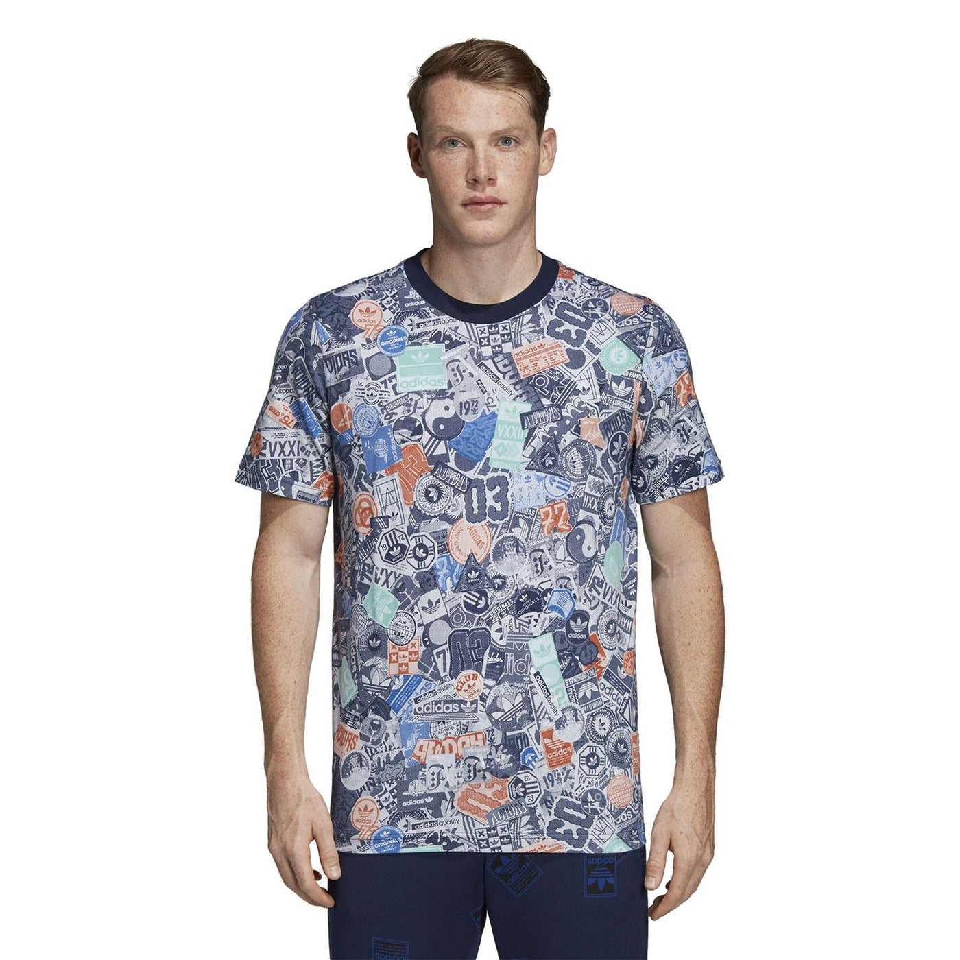 Adidas original sticker t shirt outlet