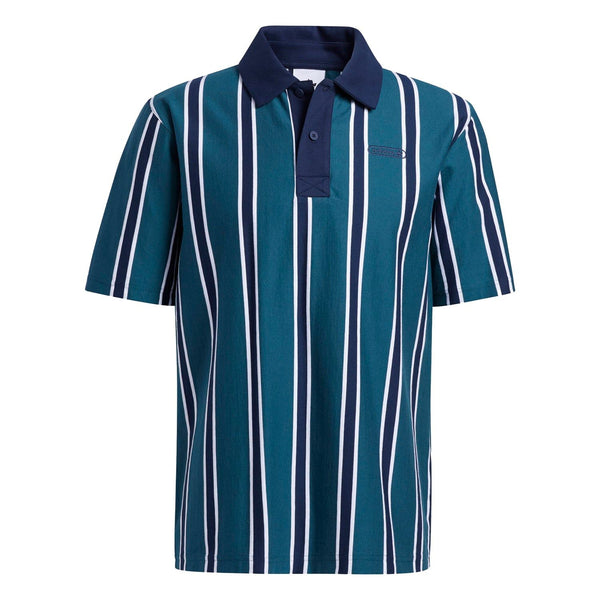 adidas Originals Stripe Polo Shirt - Green - ViaductClothing -  -  