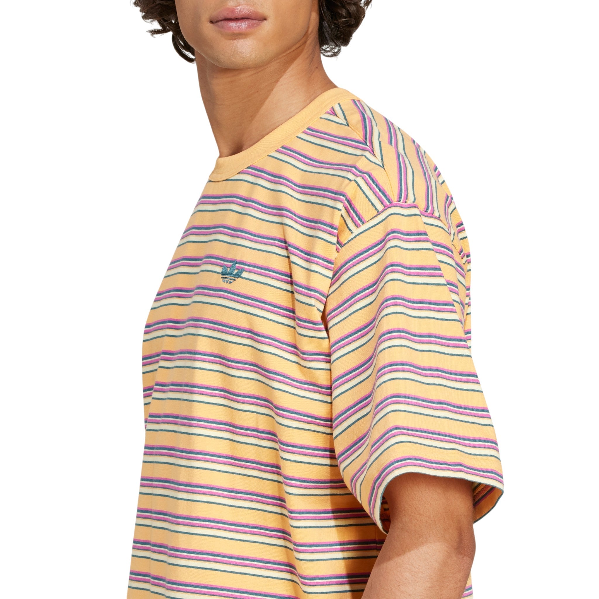 adidas Originals Stripe Crew Neck T-Shirt - Multicolor