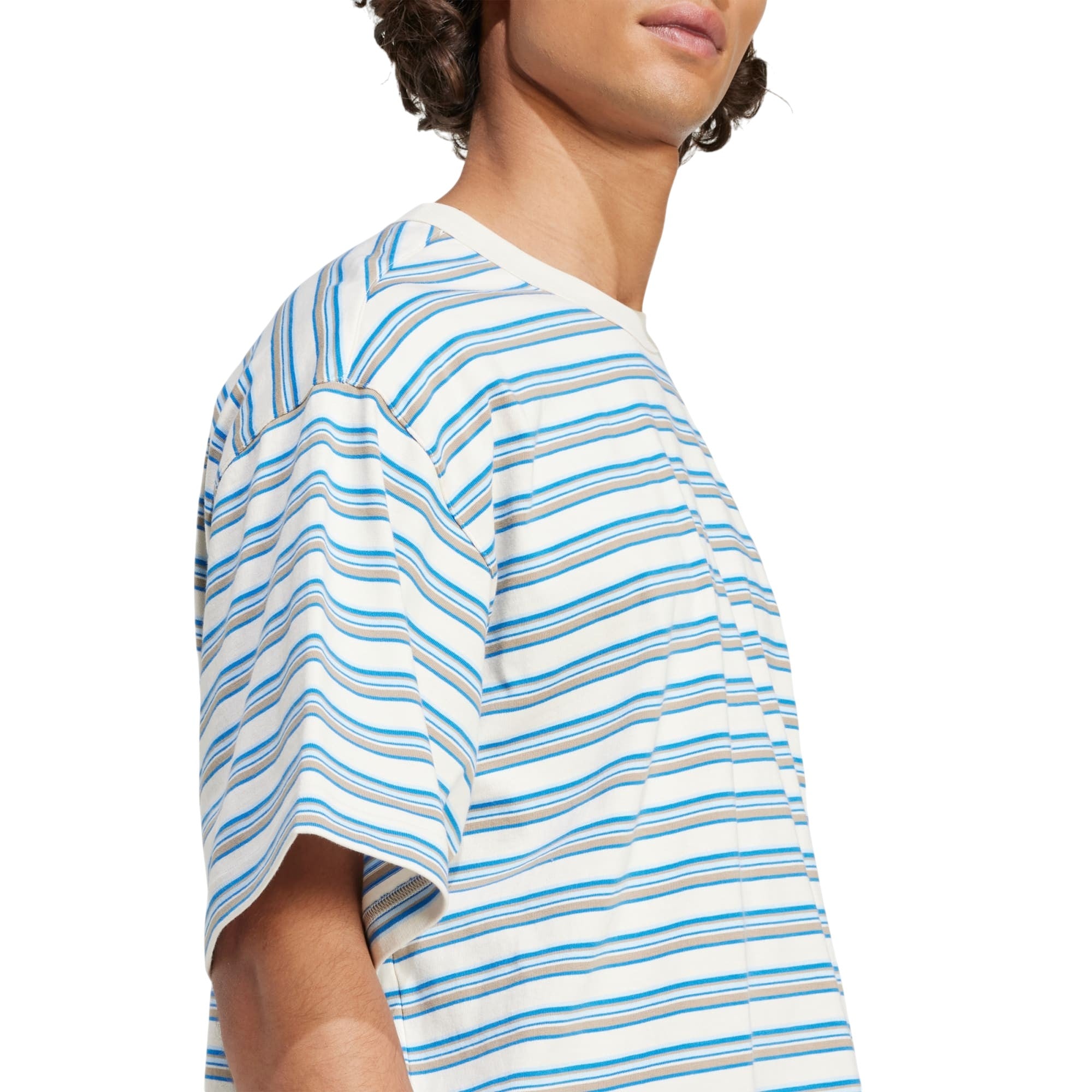 adidas Originals Striped Crew Neck T Shirt - Multicolor / Blanch Cargo