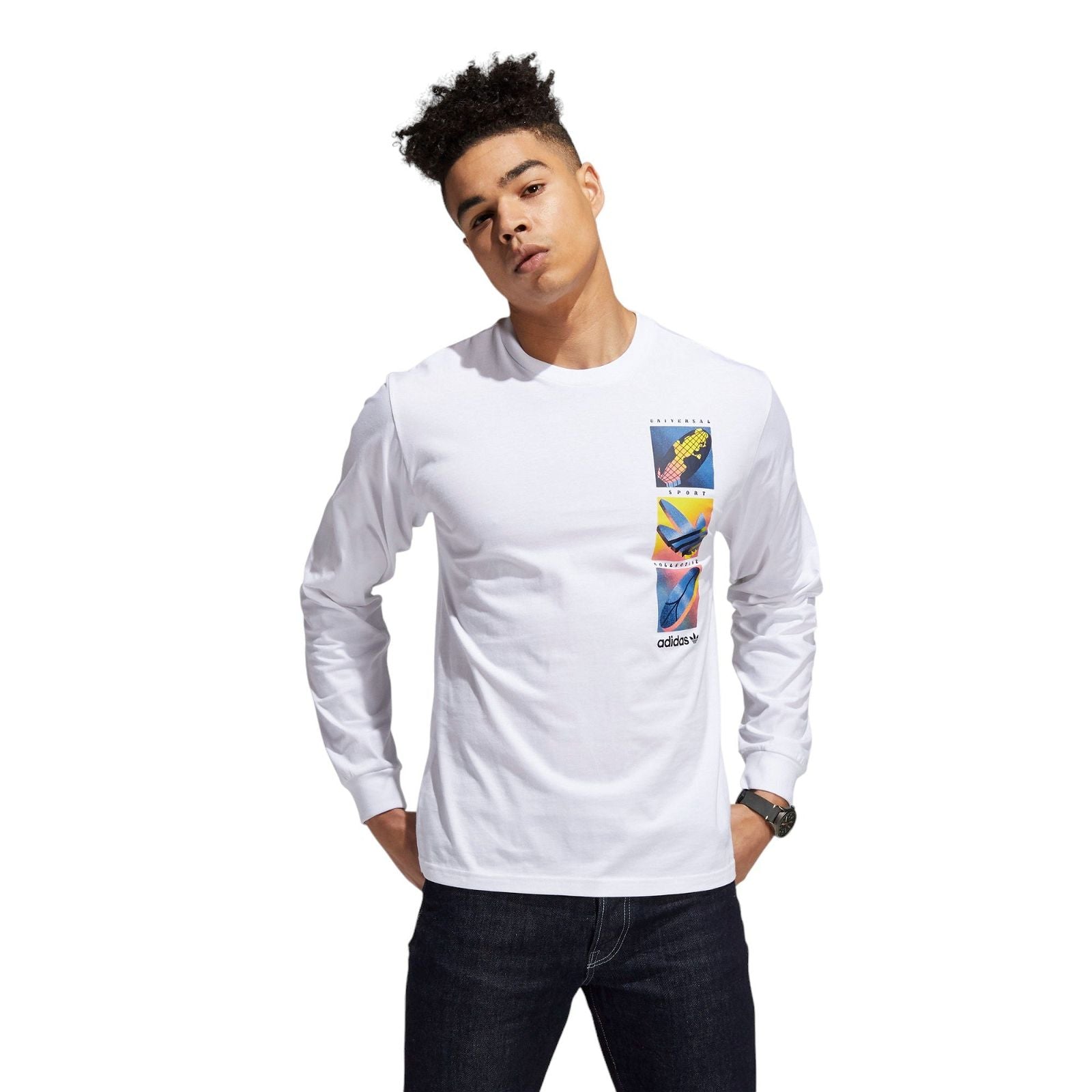 adidas Originals Summer Icons Long Sleeved Tee - White - ViaductClothing -  -  