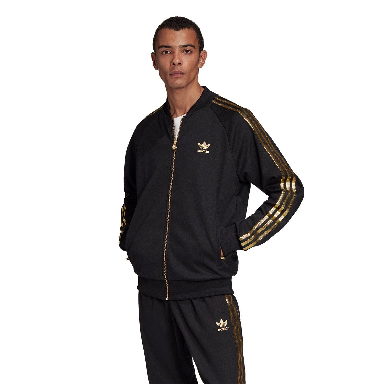 adidas Originals Superstar 24K Track Jacket - Black & Gold - ViaductClothing -  -  