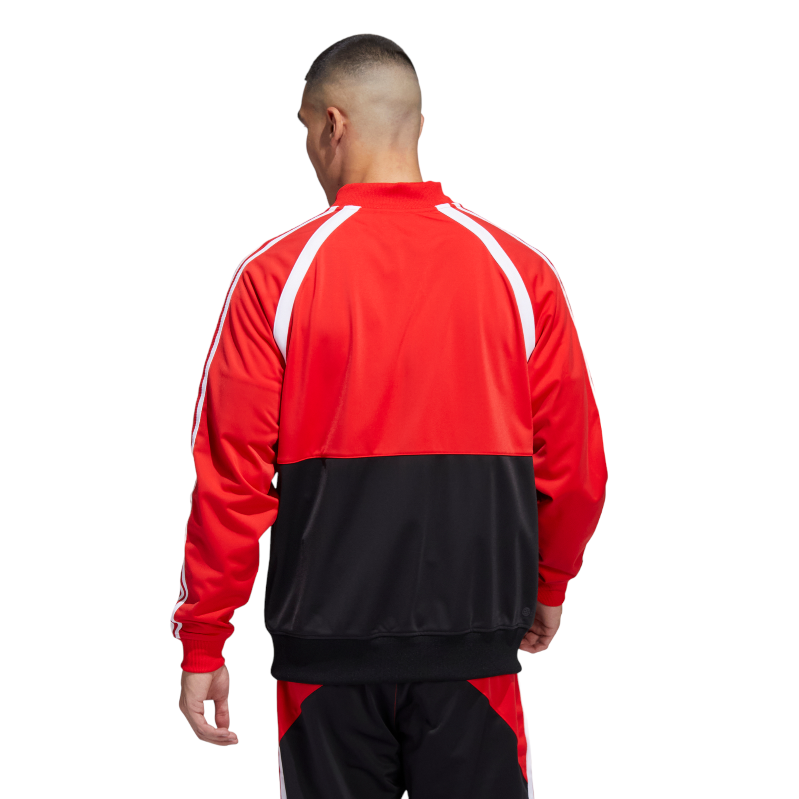 adidas Originals Superstar SST Blocked Track Top - Black Red - ViaductClothing -  -  