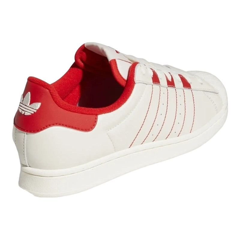 adidas Originals Superstar Trainers White Vivid Red
