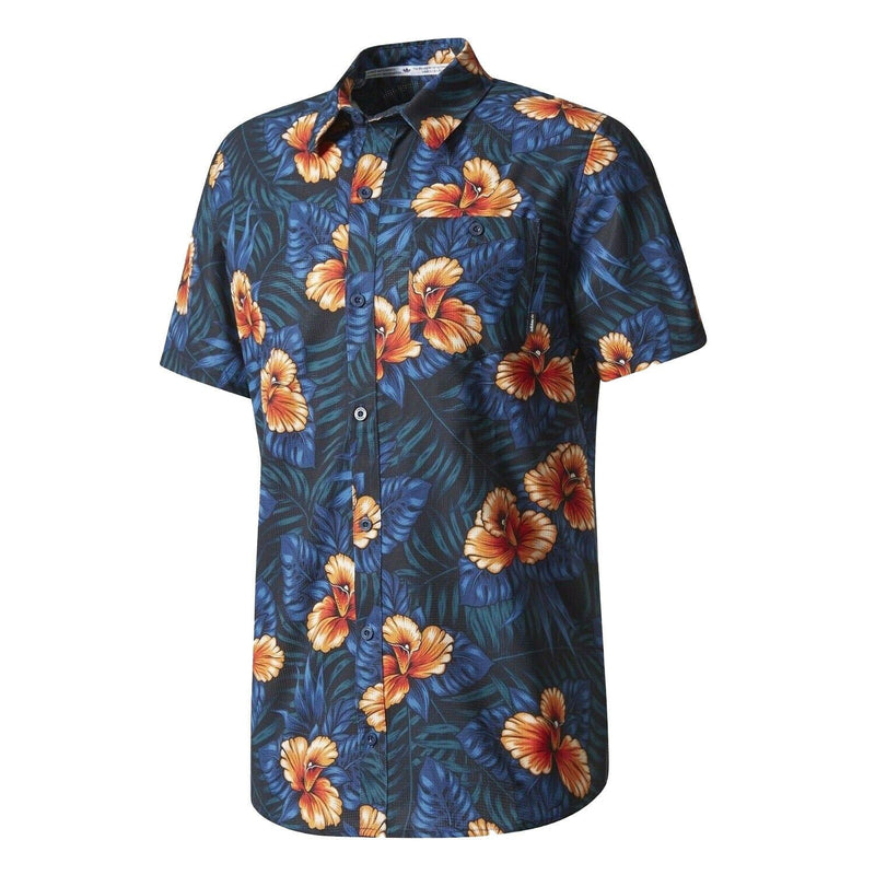 adidas Originals Sweat Leaf Hawaiian Shirt - Multi - ViaductClothing -  -  