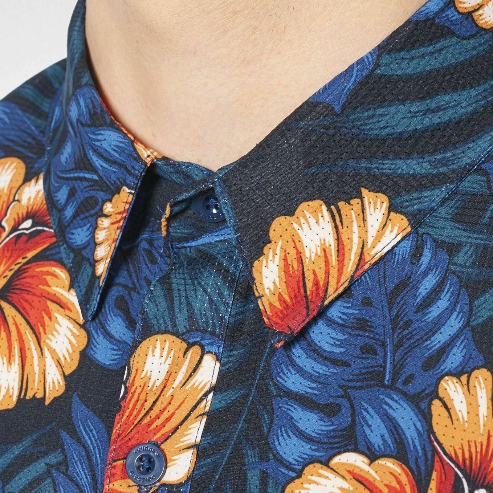 adidas Originals Sweat Leaf Hawaiian Shirt - Multi - ViaductClothing -  -  