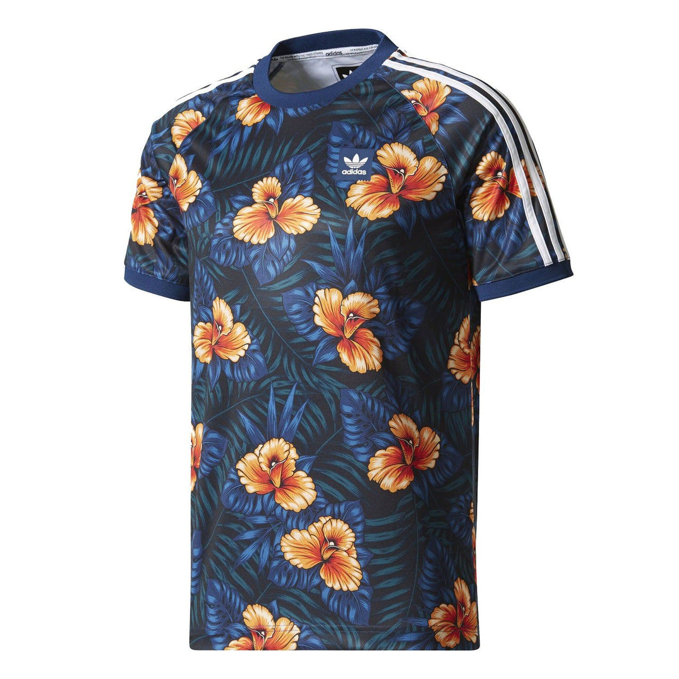 adidas Originals Sweet Leaf Floral Jersey Blue ViaductClothing