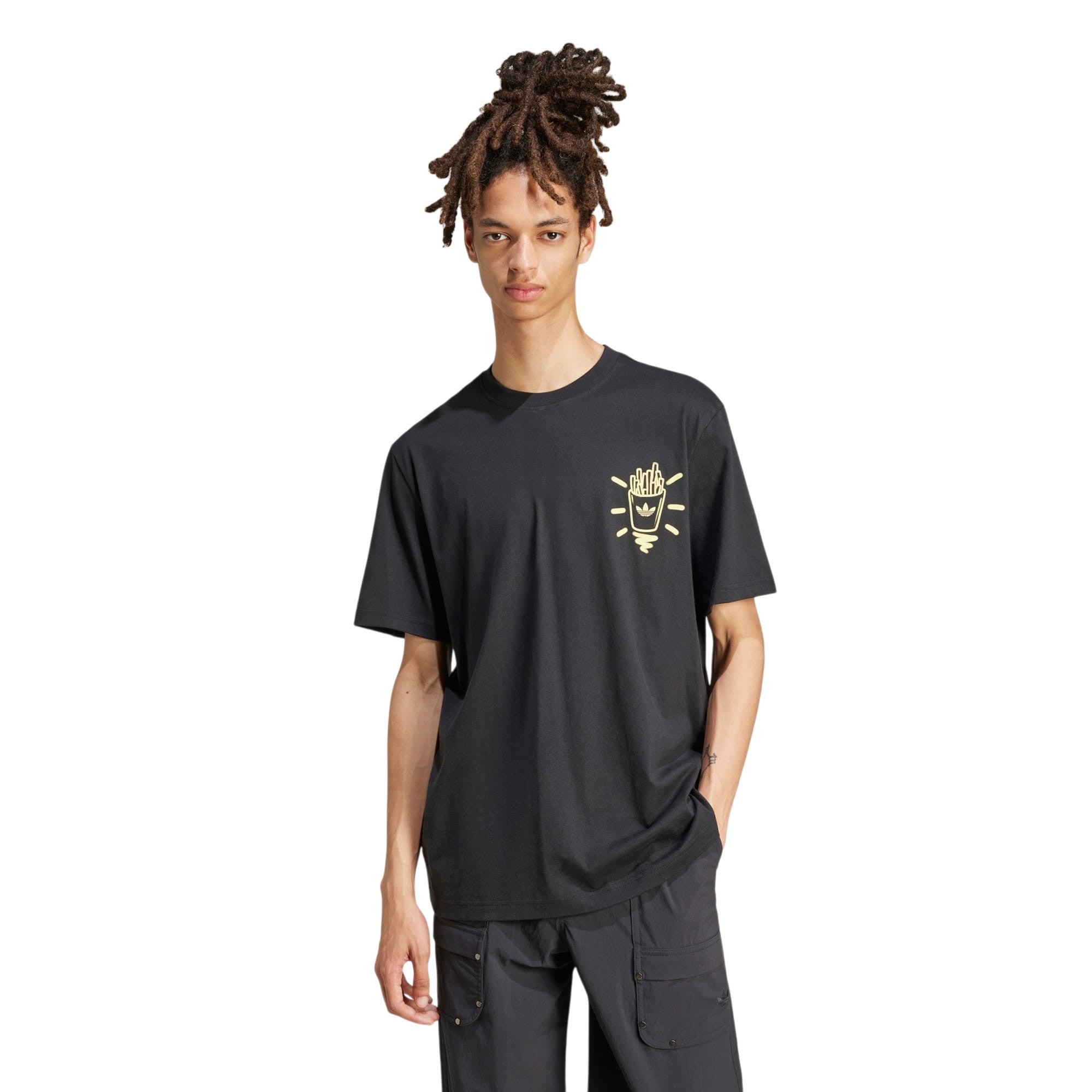 adidas Originals Burger & Fries Graphic T Shirt - Black
