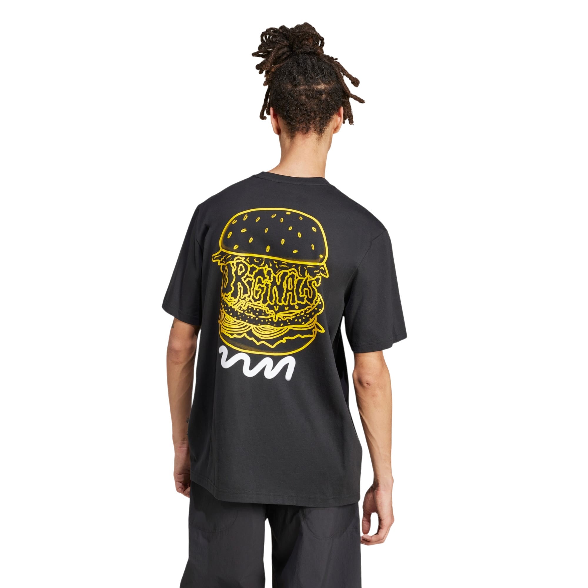 adidas Originals Burger & Fries Graphic T Shirt - Black