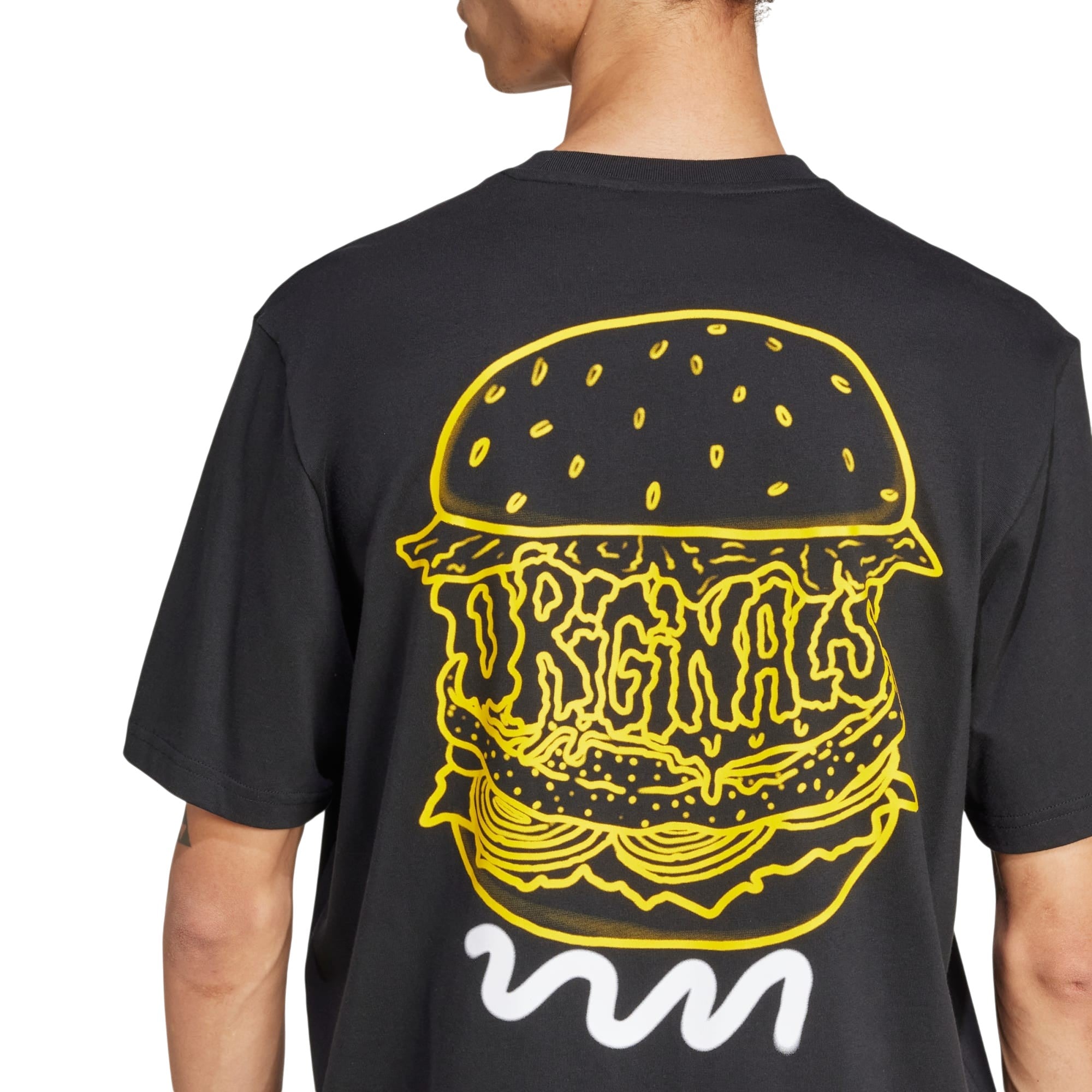 adidas Originals Burger & Fries Graphic T Shirt - Black