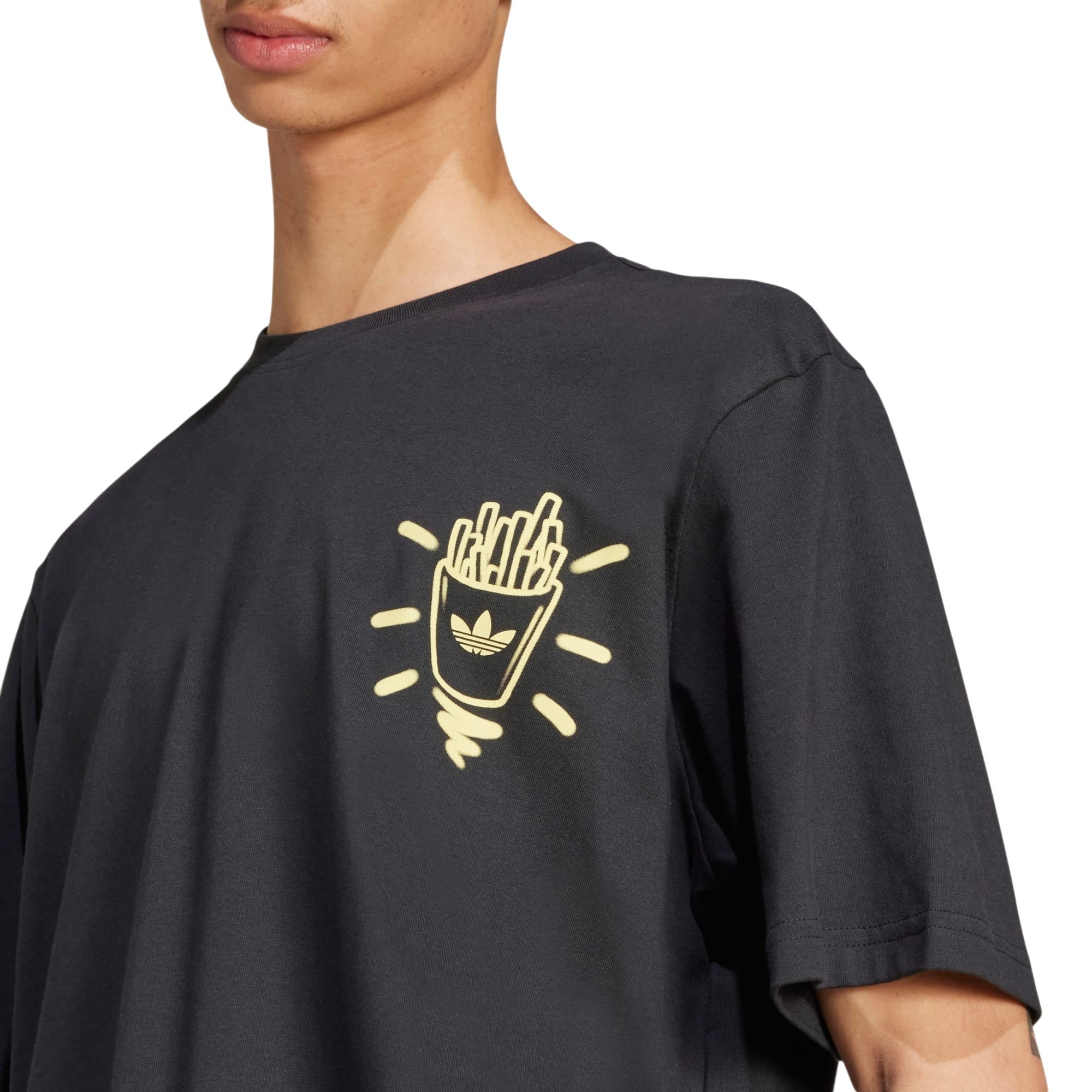 adidas Originals Burger & Fries Graphic T Shirt - Black