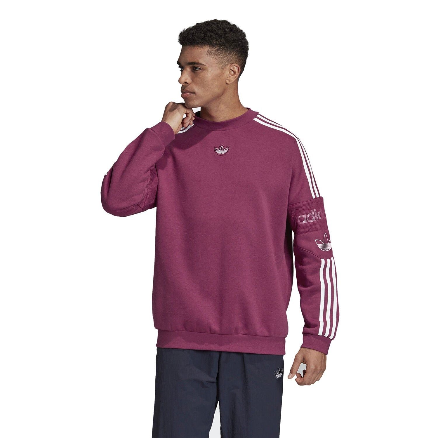 adidas Originals TS Trefoil Sweatshirt - Mystery Ruby - ViaductClothing -  -  
