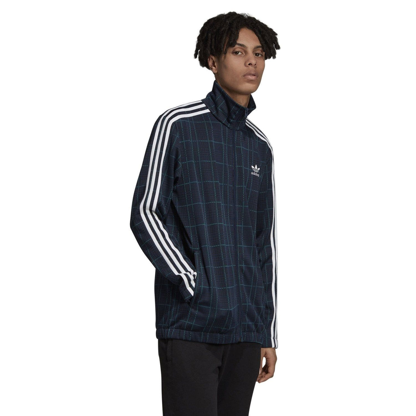 adidas Originals Tartan Track Jacket Navy ViaductClothing