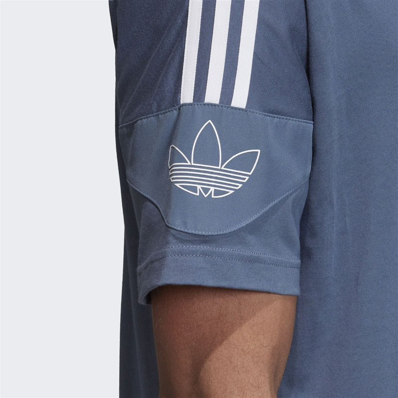 adidas Originals Team Signature Trefoil T-Shirt - Blue - ViaductClothing -  -  